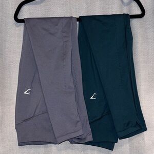 Gray and Teal Gymshark leggings